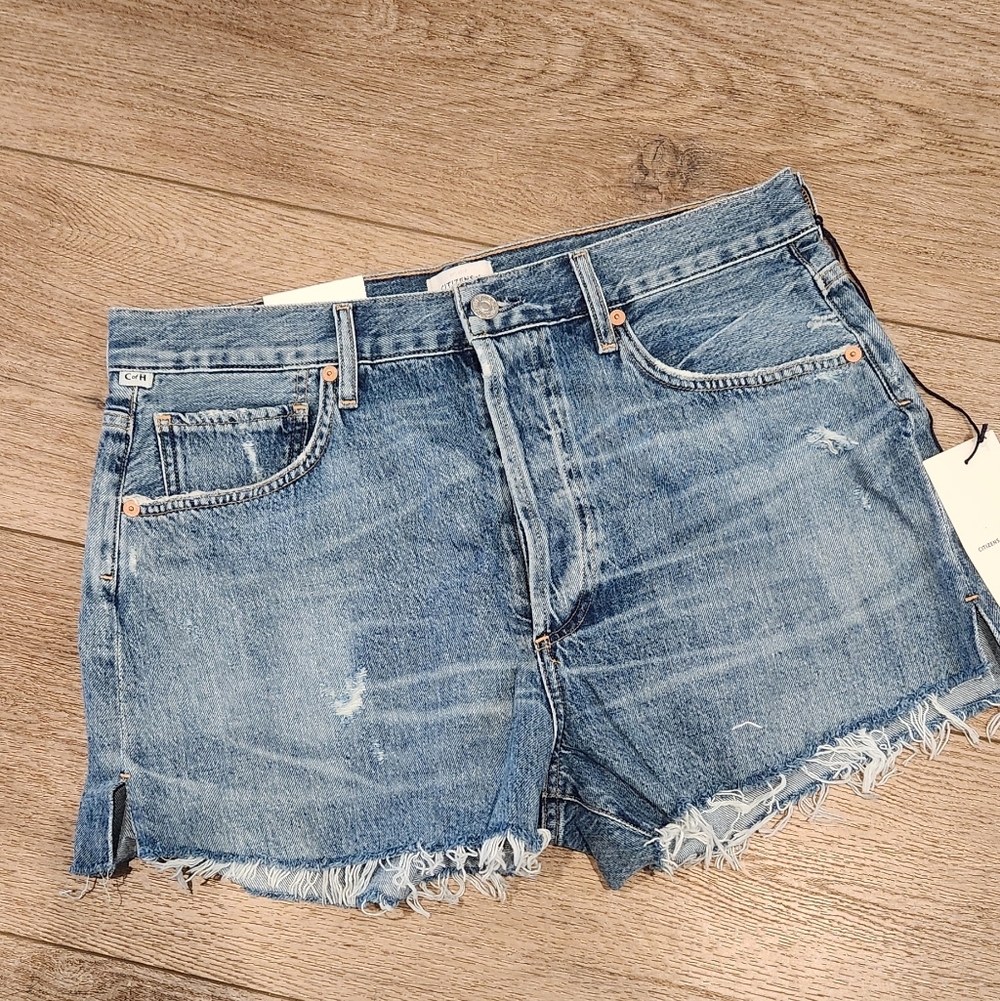 Citizens of Humanity - Women's Marlow Easy Shorts, Seaward, Blue, Size 29 - Picture 6 of 6